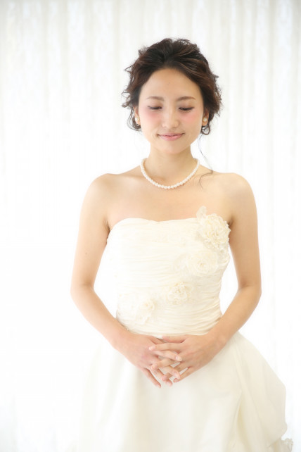 PhotoStudioLiange（リアンジュ湘南）のウェディングフォト・結婚式前撮りのブライダル写真撮影での貸し出しドレス*９号　ベリシマクロス